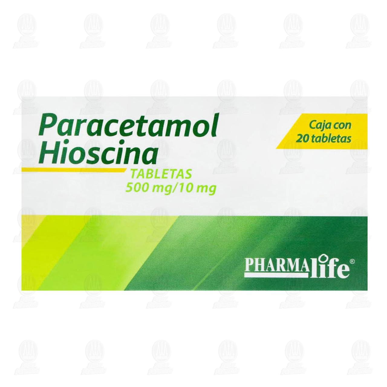 Paracetamol/Hioscina 500/10mg, 20 Tabletas Pharmalife. image number 1