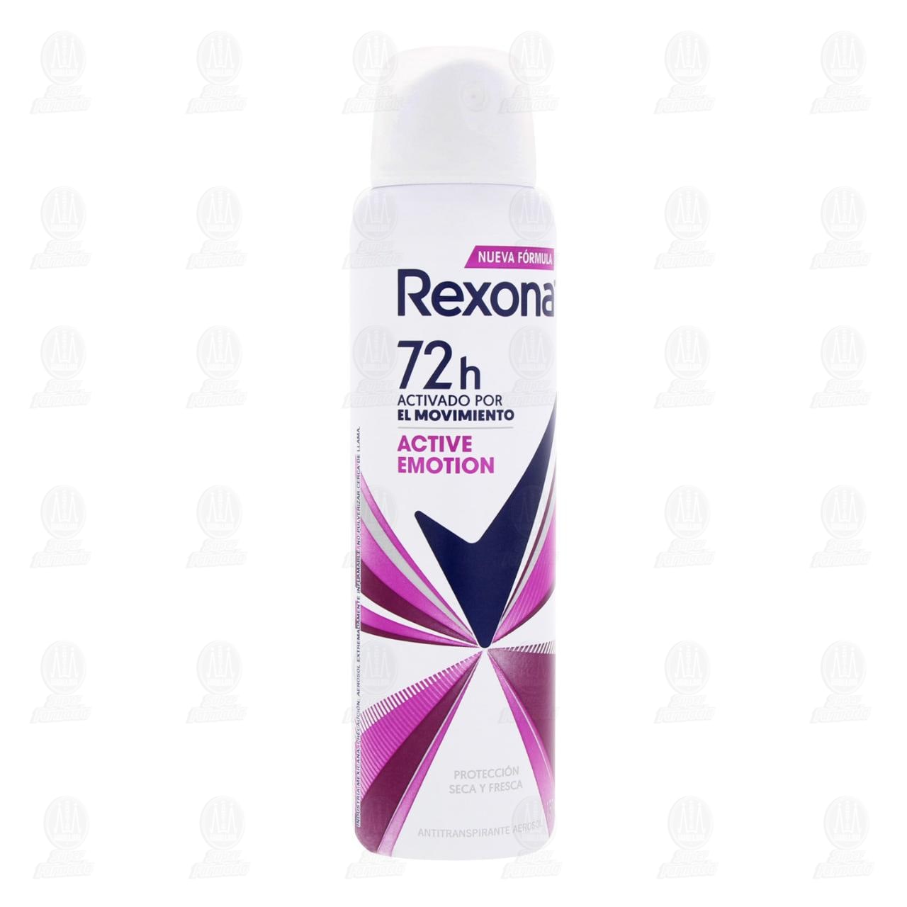 Imagen para Antitranspirante Rexona Active Emotion en Aerosol, 150 ml.