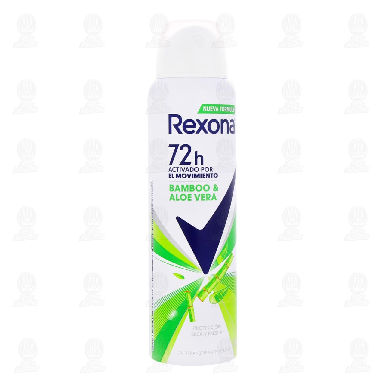 Imagen para Antitranspirante Rexona Bamboo &amp; Aloe Vera en Aerosol, 150 ml.