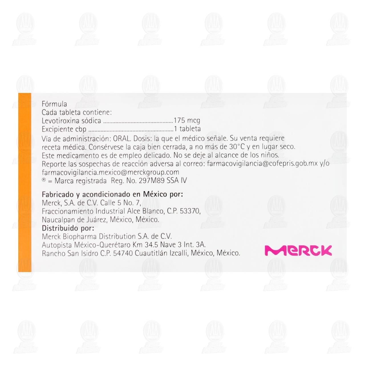 Eutirox 175 mcg, 50 Tabletas. image number 2