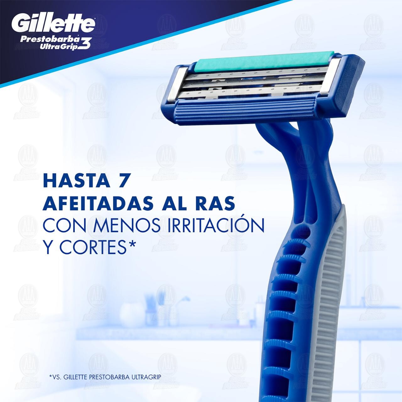 M&aacute;quinas para Afeitar Desechables Gillette Prestobarba Ultragrip3, 2 pzas. image number 3