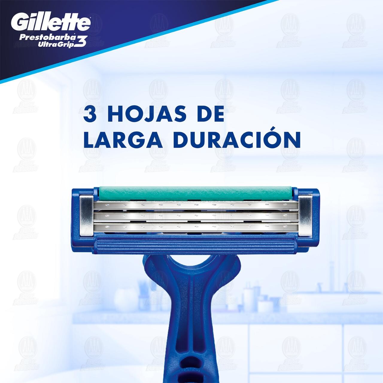 M&aacute;quinas para Afeitar Desechables Gillette Prestobarba Ultragrip3, 2 pzas. image number 4