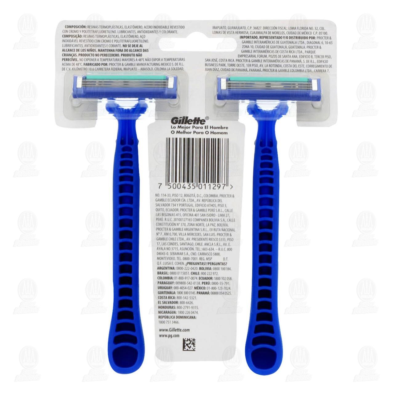 M&aacute;quinas para Afeitar Desechables Gillette Prestobarba Ultragrip3, 2 pzas. image number 1