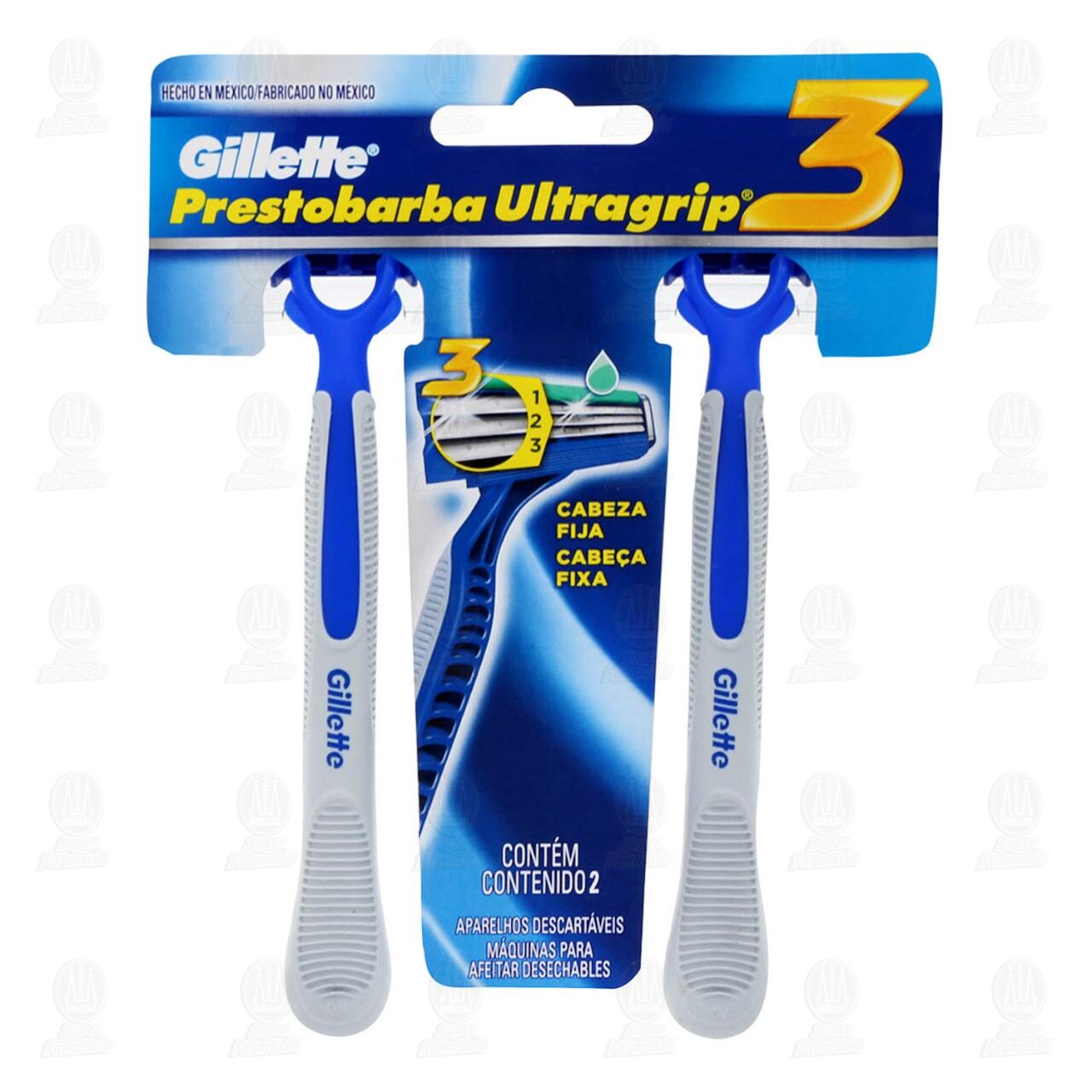 M&aacute;quinas para Afeitar Desechables Gillette Prestobarba Ultragrip3, 2 pzas. image number 0