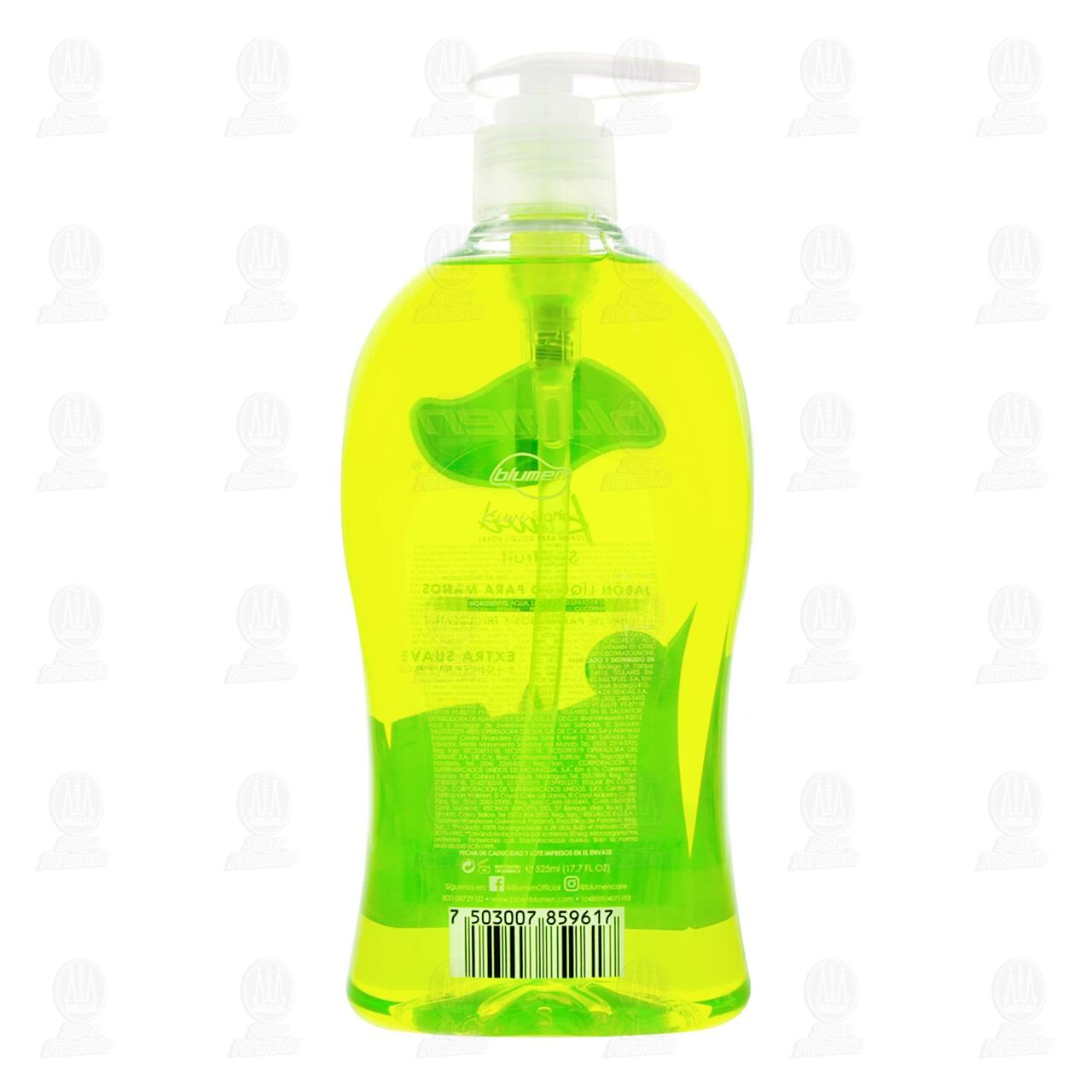 Jab&oacute;n L&iacute;quido Blumen Kiwi Starfruit para Manos, 525 ml. image number 2