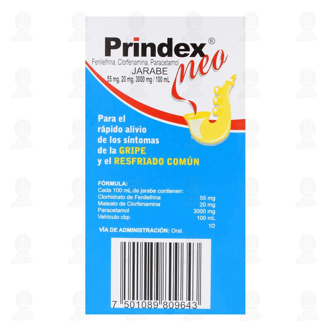 Prindex Neo 55mg/20mg/3000mg/100ml Jarabe, 60 ml. image number 2