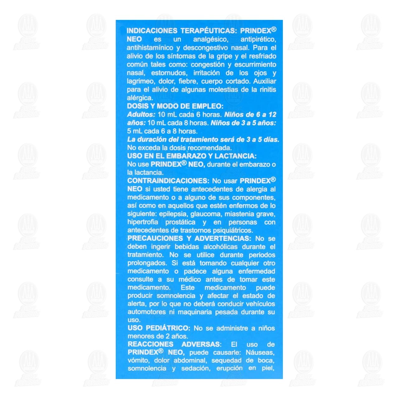 Prindex Neo 55mg/20mg/3000mg/100ml Jarabe, 60 ml. image number 4