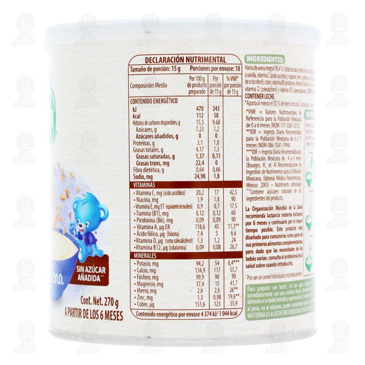Cereal Infantil Nestum Avena, 270 gr. image number 2
