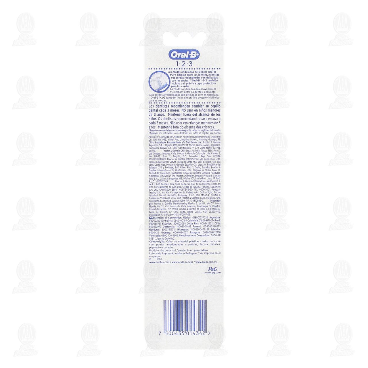 Cepillo de Dientes 123 Oral-B, 2 Unidades. image number 1