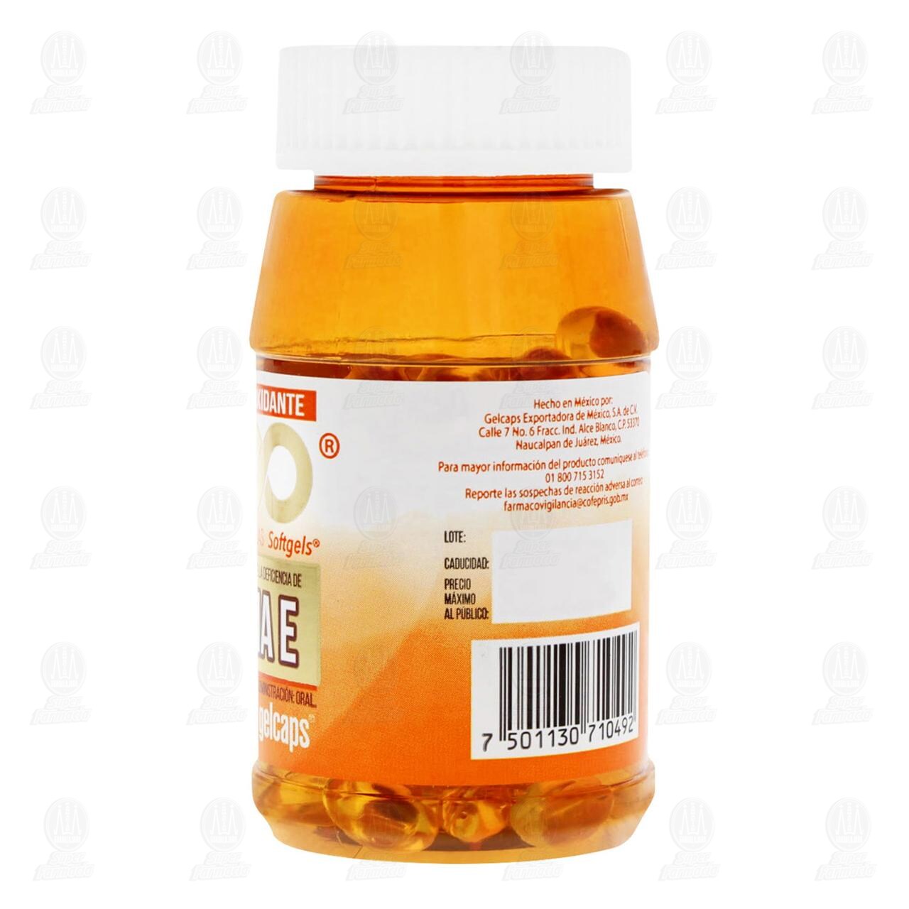 Vitamina E-400, 100 Cápsulas Gelcaps. image number 3