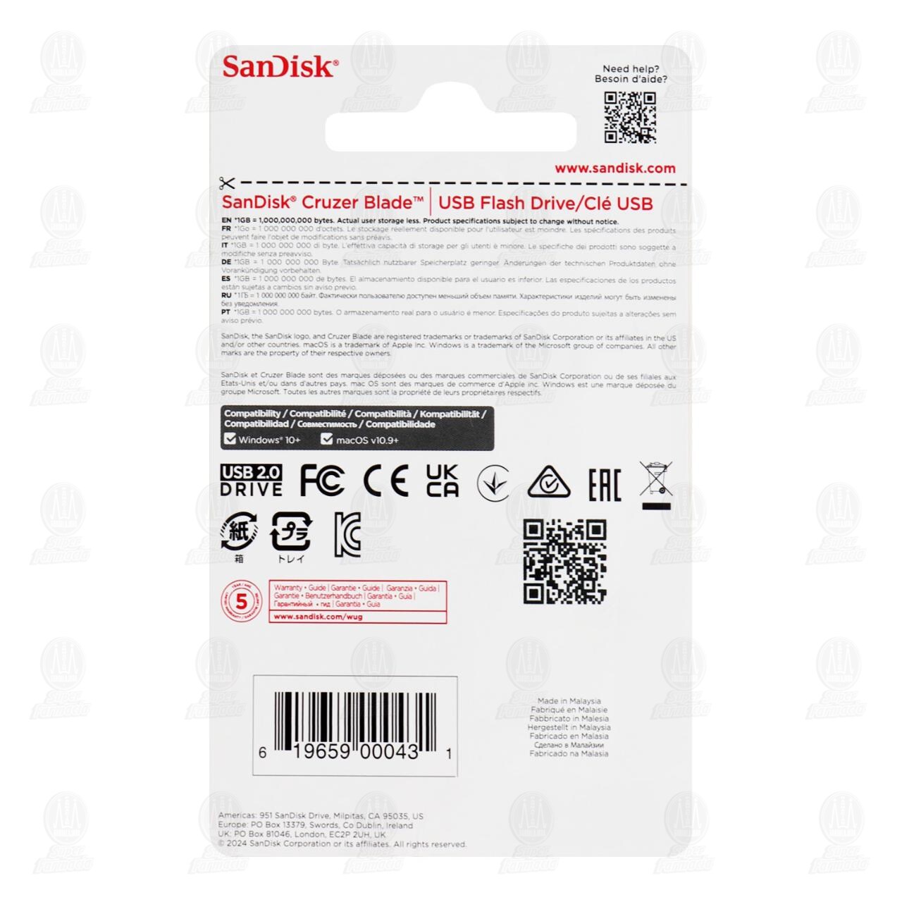 Memoria USB SanDisk Cruzer Blade 16 GB, 1 pz. image number 1