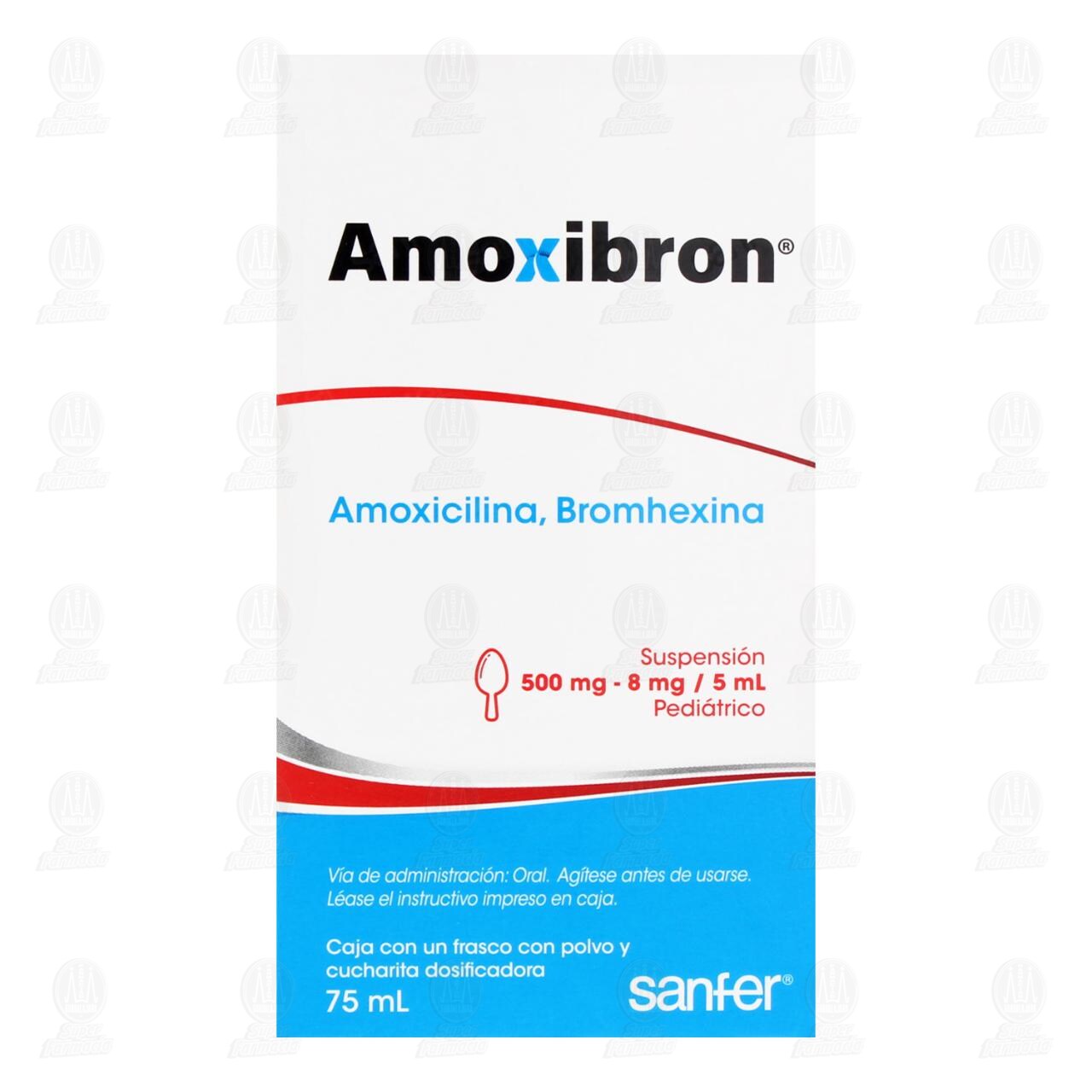 Amoxibron 500mg/8mg/5ml Suspensi&oacute;n Pedi&aacute;trica, 75 ml. image number 1