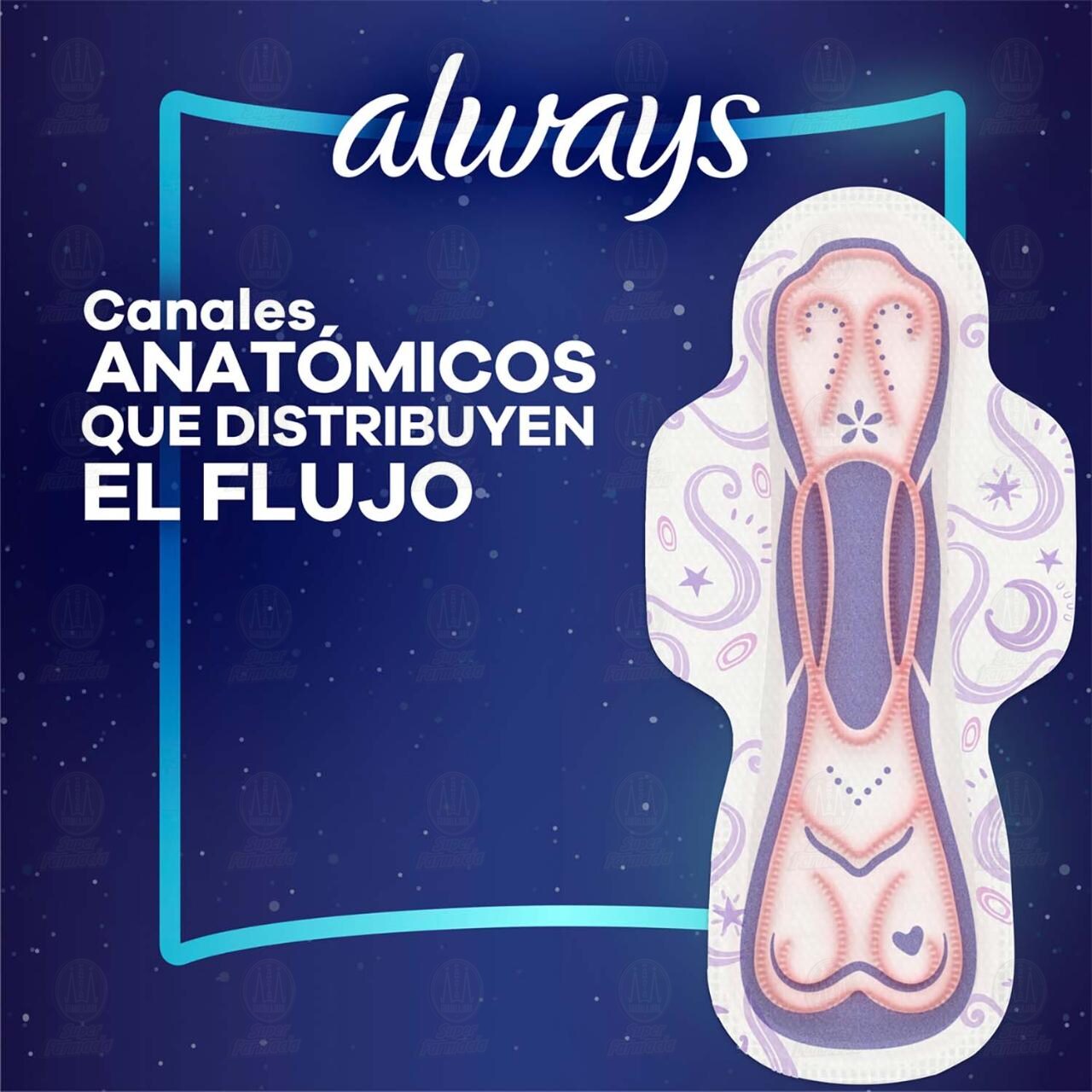 Toallas Femeninas Always Nocturna Seca Extra Largas, 22 pzas. image number 2