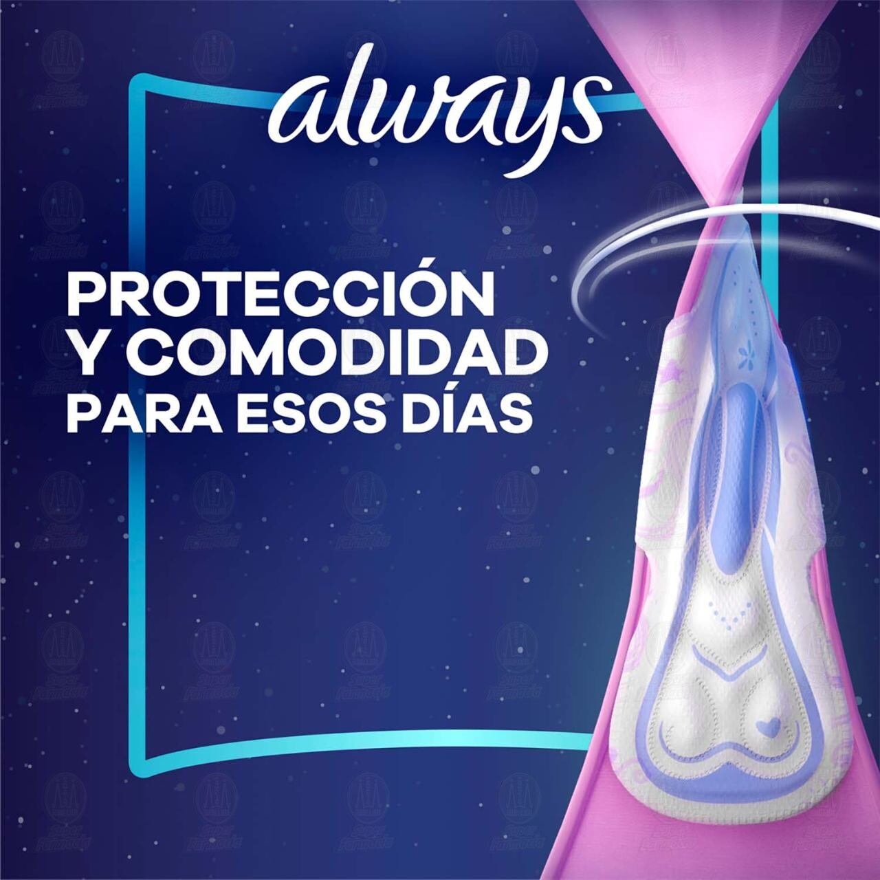 Toallas Femeninas Always Nocturna Seca Extra Largas, 22 pzas. image number 4