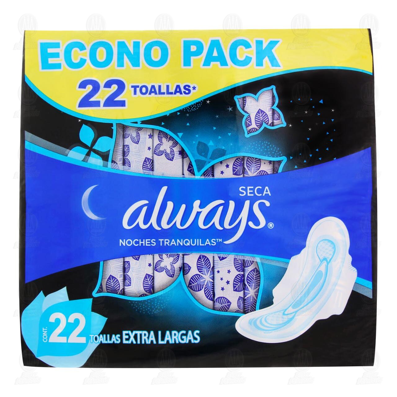 Toallas Femeninas Always Nocturna Seca Extra Largas, 22 pzas. image number 1