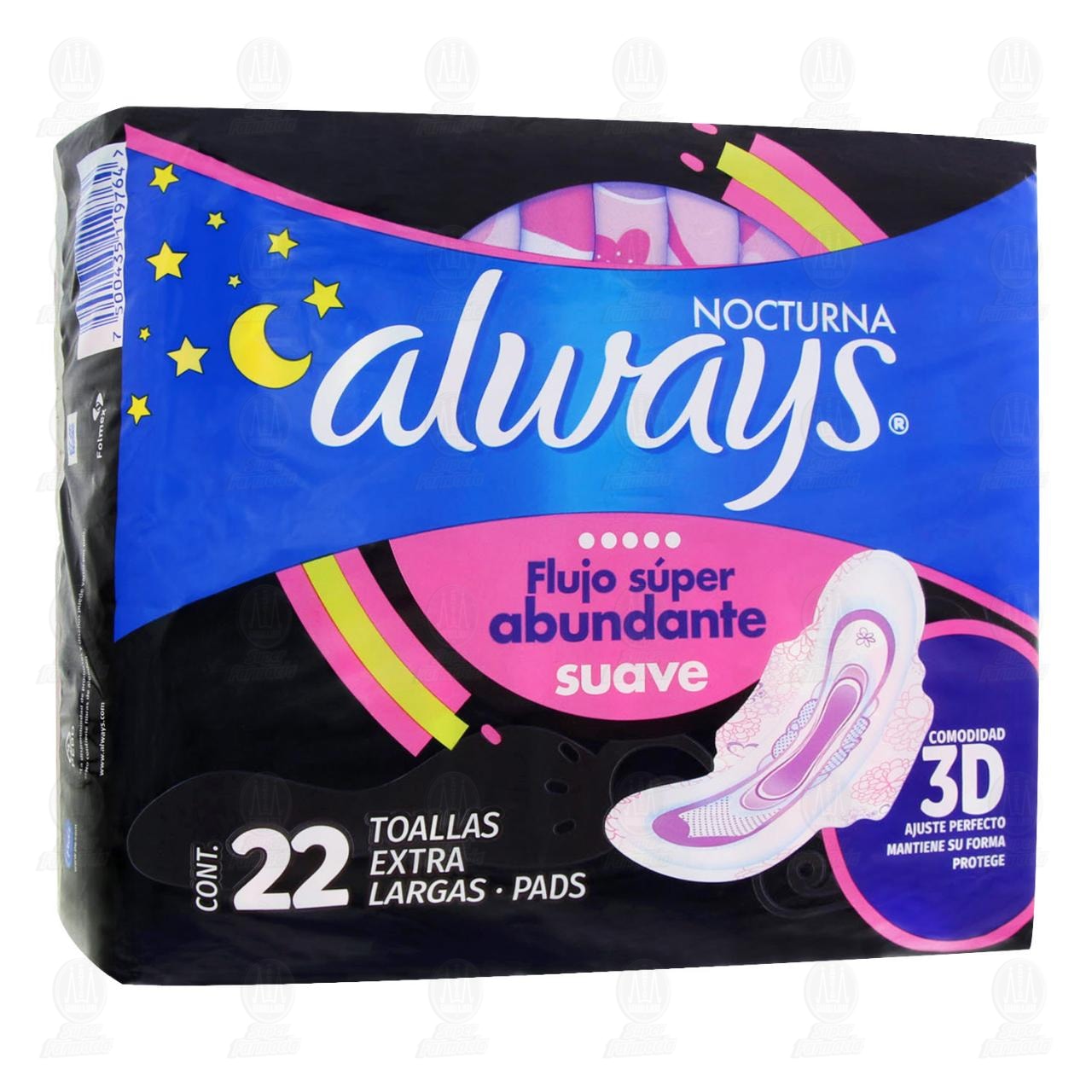 Imagen para Toallas Higiénicas Always Suave Nocturna, 22 pzas.
