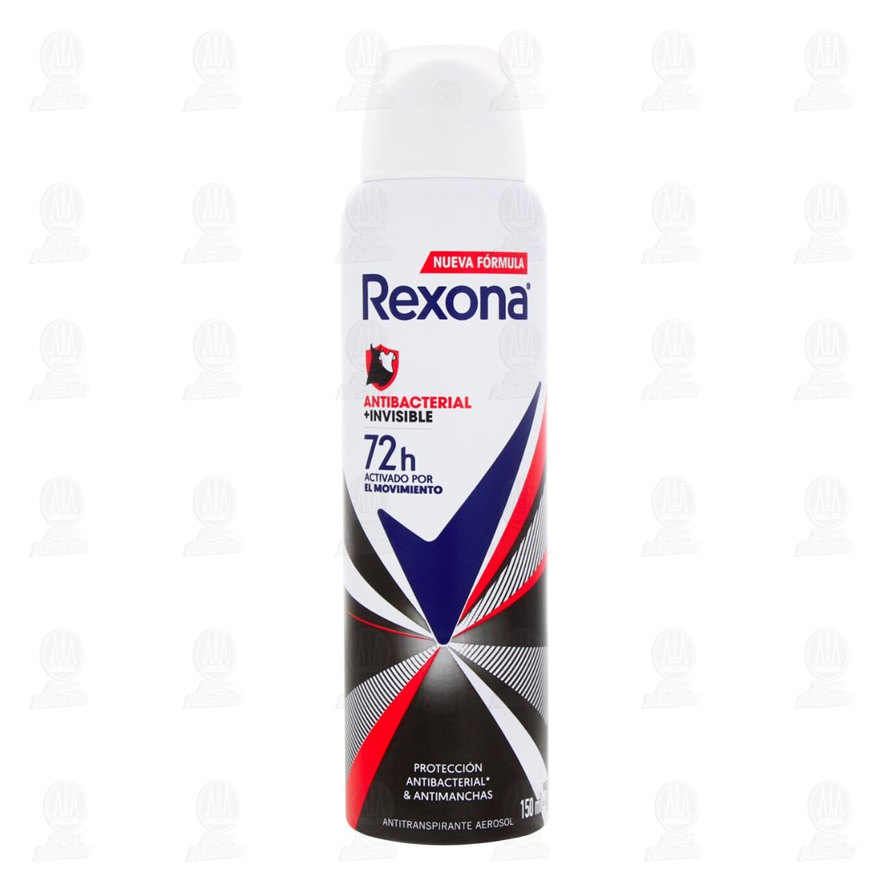 Antitranspirante Rexona Antibacterial + Invisible Women en Aerosol, 150 ml. image number 1