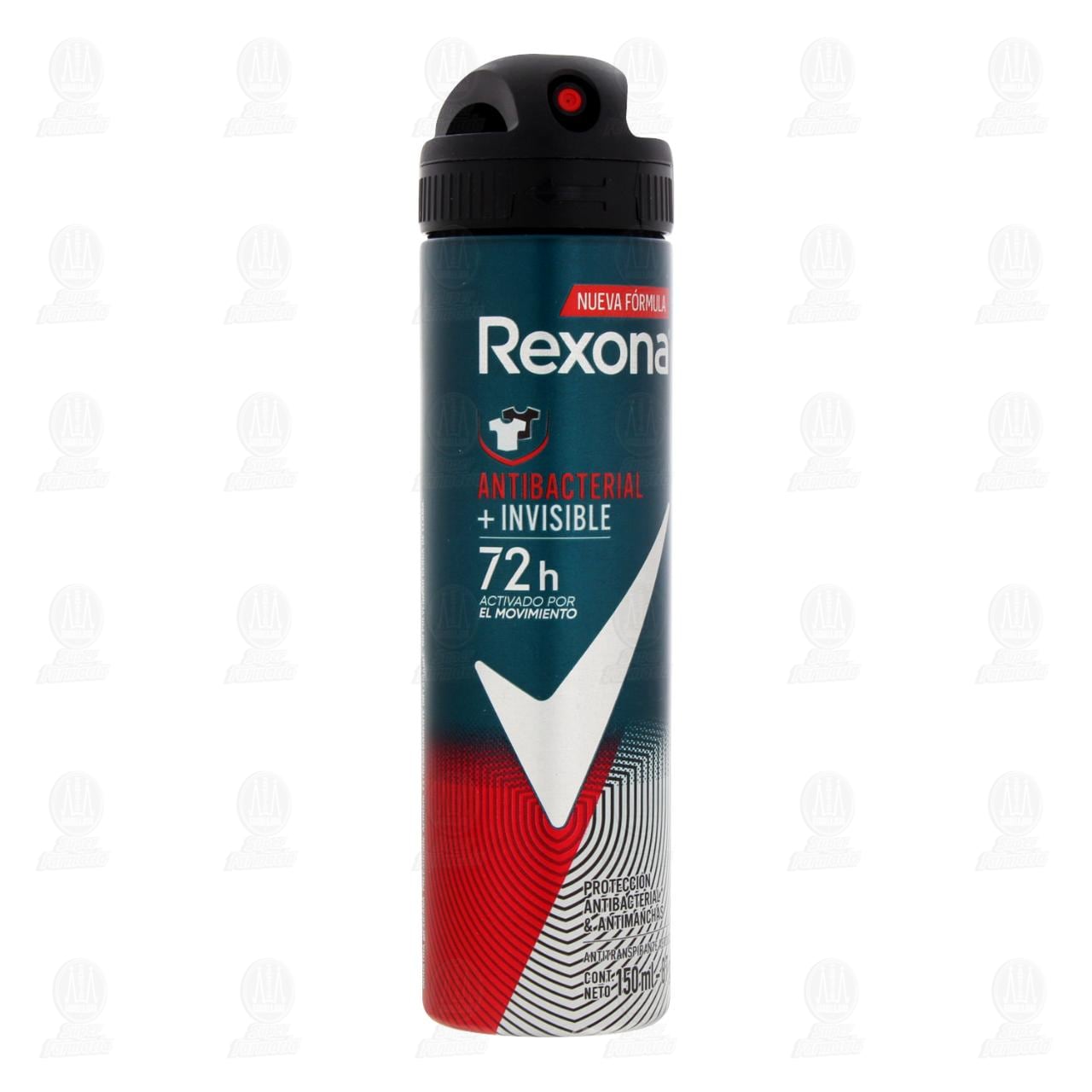 Imagen para Antitranspirante Rexona Antibacterial + Invisible en Aerosol, 150 ml.