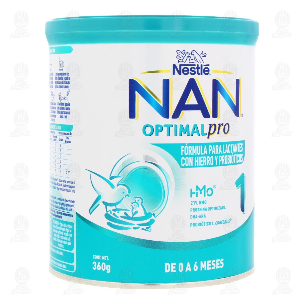 Fórmula Infantil NAN 1 Optimal Pro de 0 a 6 Meses, 360 gr.