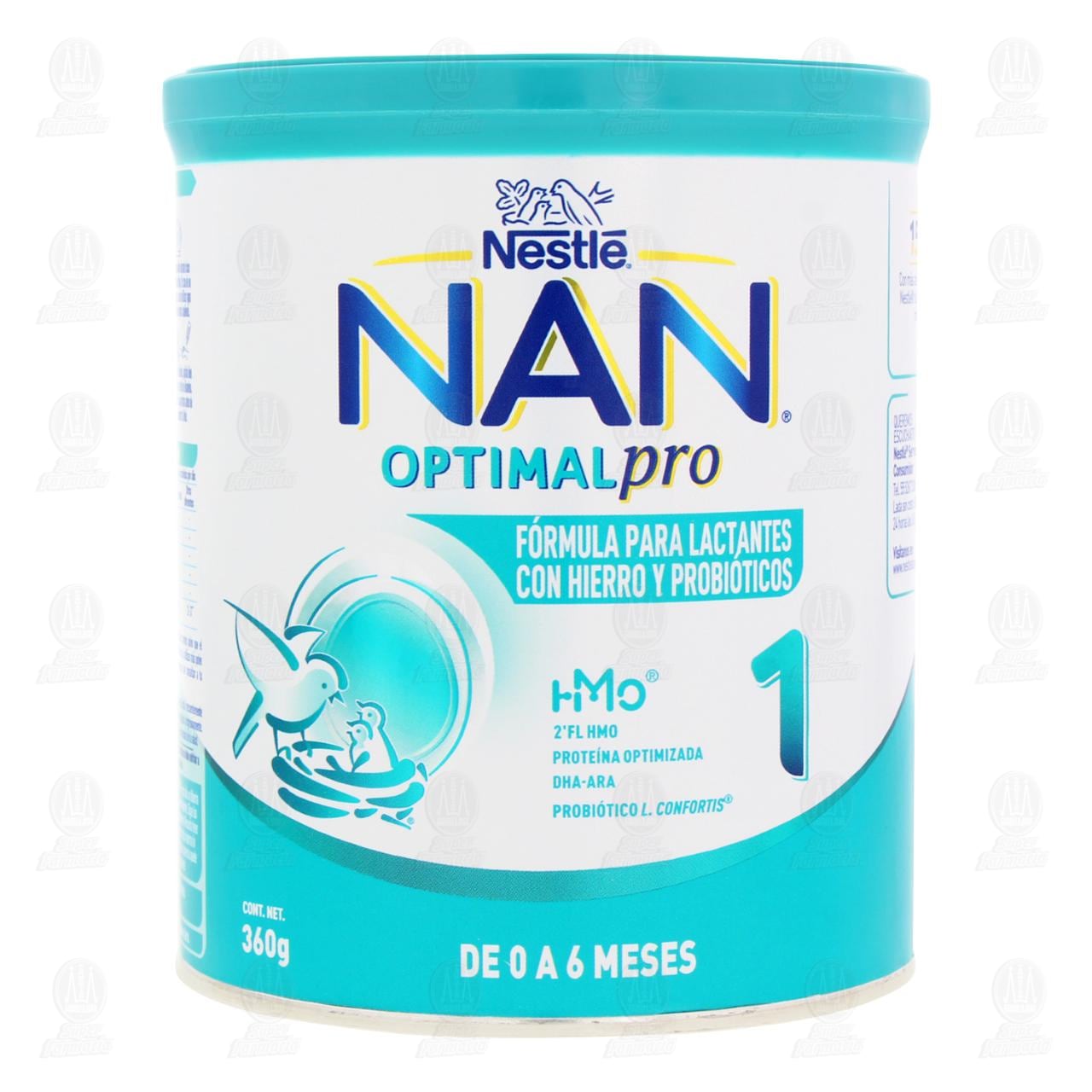 Fórmula Infantil NAN 1 Optimal Pro de 0 a 6 Meses, 360 gr.