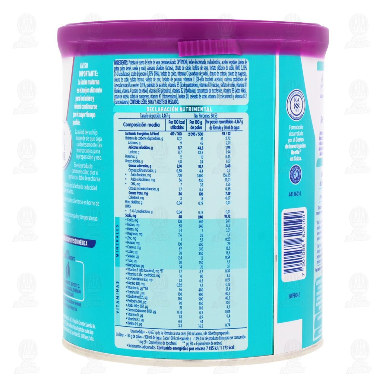 F&oacute;rmula Infantil NAN 2 Optimal Pro de 6 a 12 Meses, 360 gr. image number 2