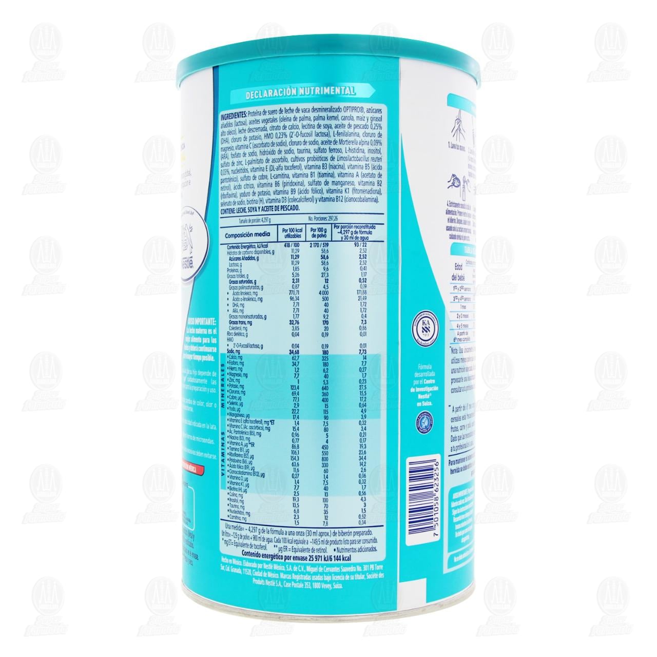 F&oacute;rmula Infantil NAN 1 Optimal Pro de 0 a 6 Meses, 1.2 kg. image number 2