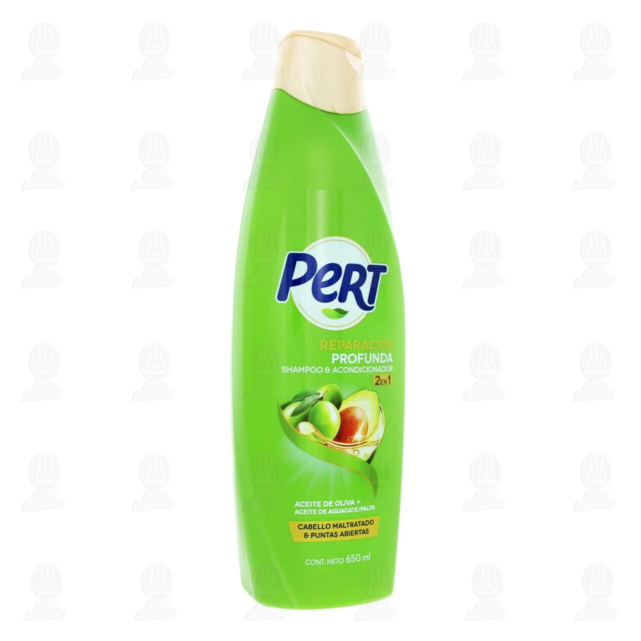 Shampoo y  Acondicionador Pert Reparaci&oacute;n Profunda 2 en 1, 650 ml.