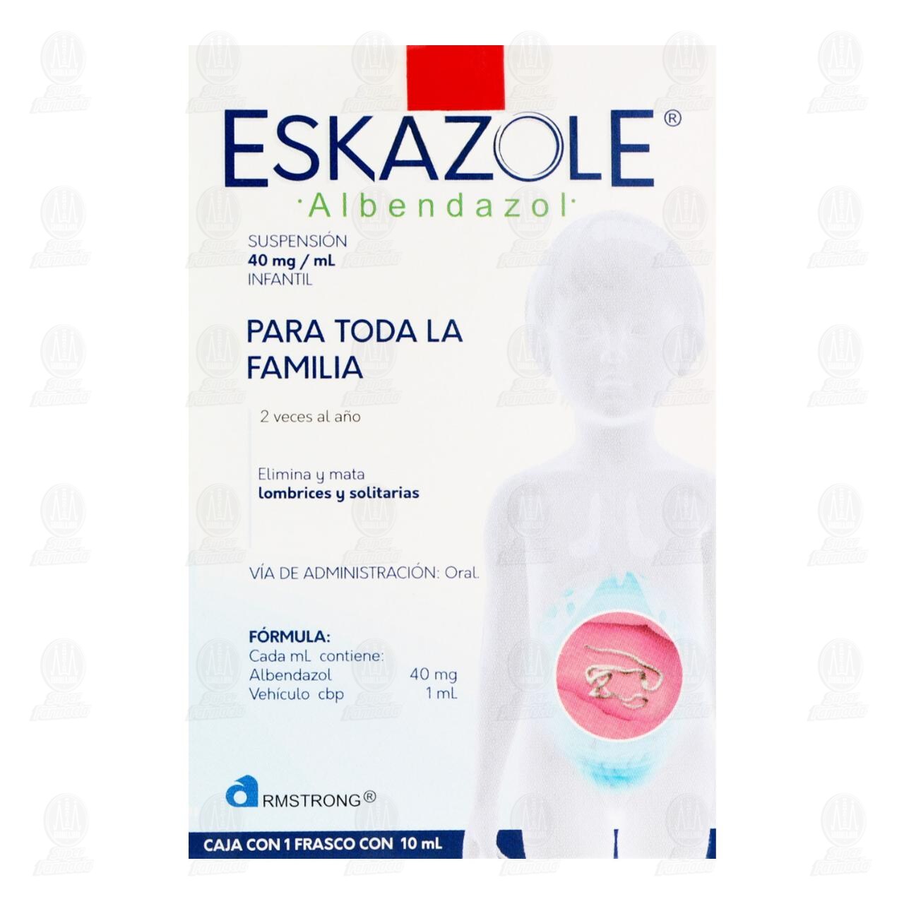 Eskazole Suspensi&oacute;n Infantil 40mg/ml, 10 ml. image number 2