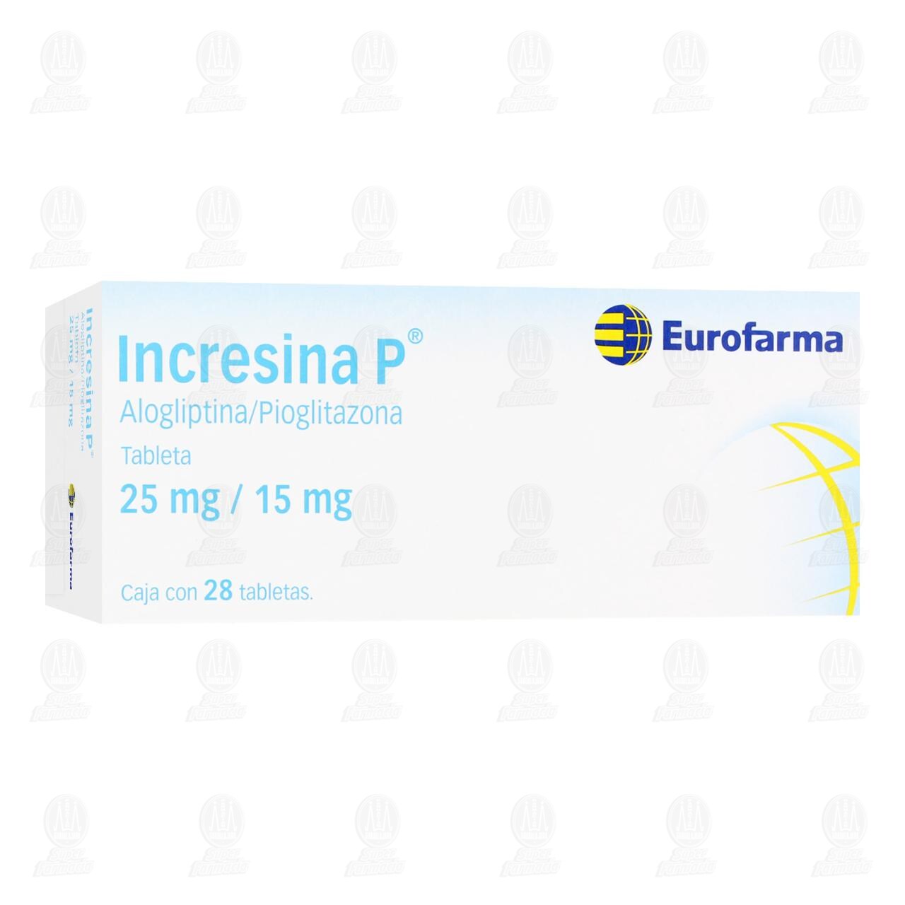 Incresina P 25mg/15mg, 28 Tabletas. image number 0