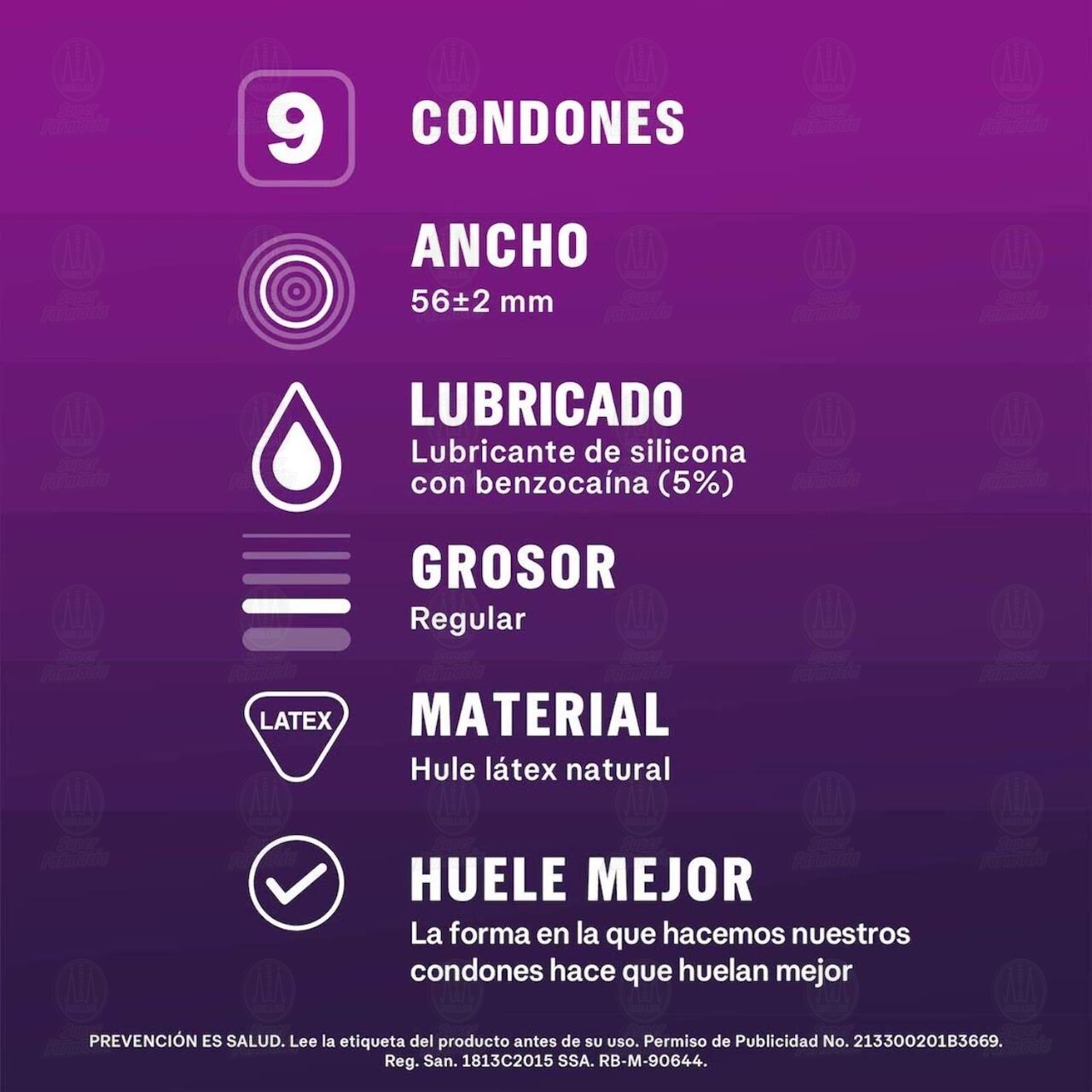 Sico Clímax Mutuo, 9 Condones de Látex. image number 2