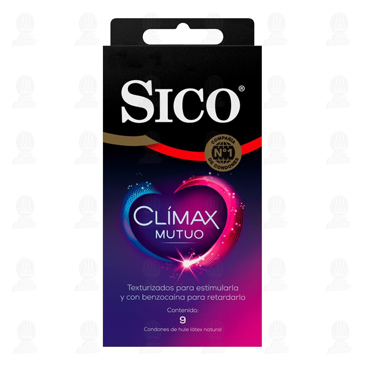 Sico Clímax Mutuo, 9 Condones de Látex.