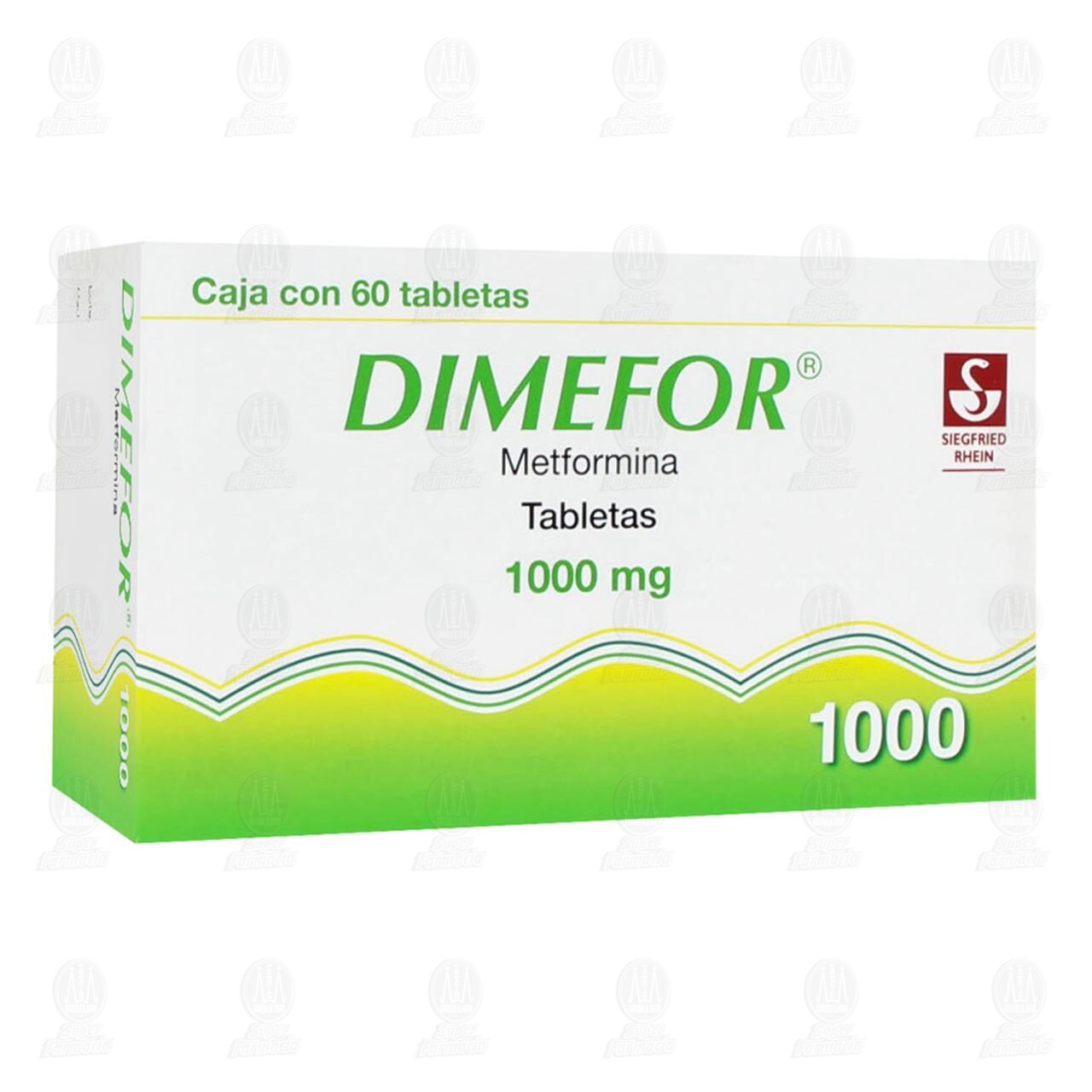 Dimefor 1000 mg, 60 Tabletas. image number 0