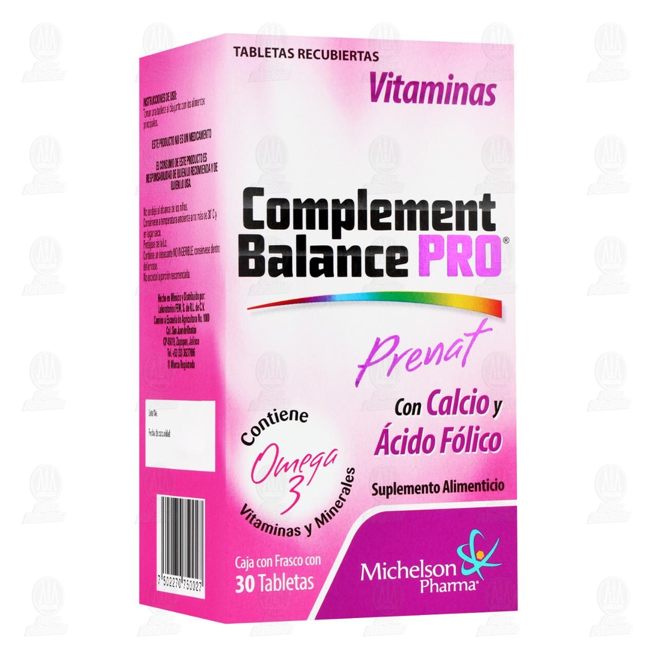 Complement Balance Pro Prenat, 30 Tabletas.