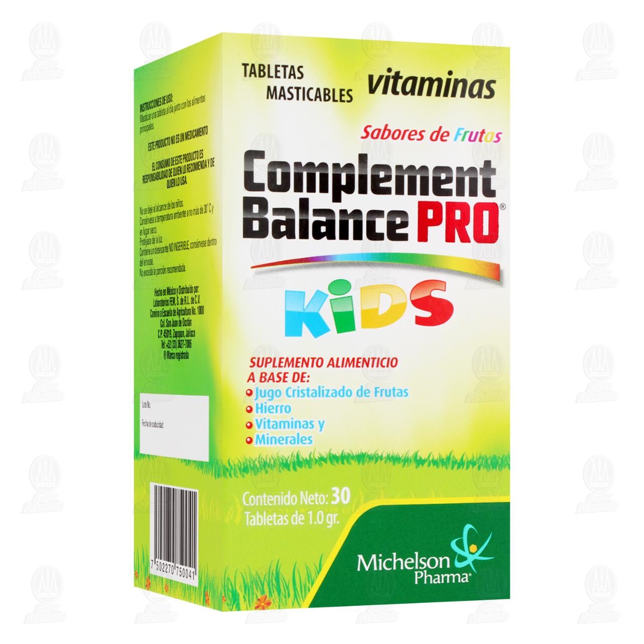 Complement Balance Pro Kids Sabores de Frutas, 30 Tabletas. image number 0
