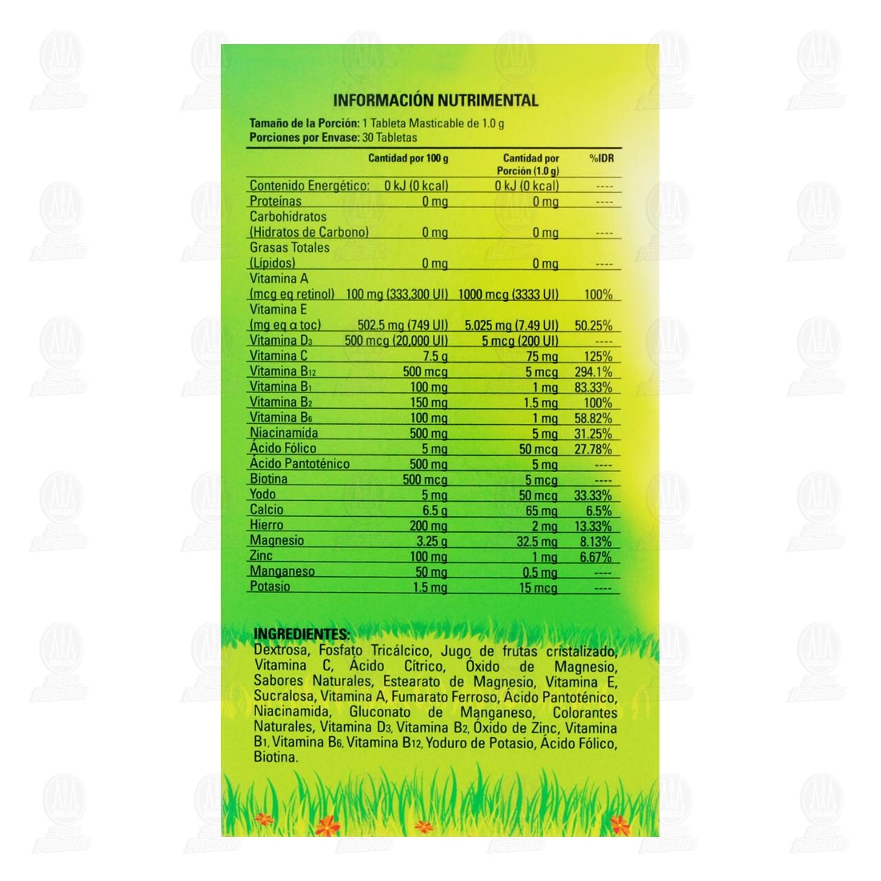 Complement Balance Pro Kids Sabores de Frutas, 30 Tabletas. image number 2