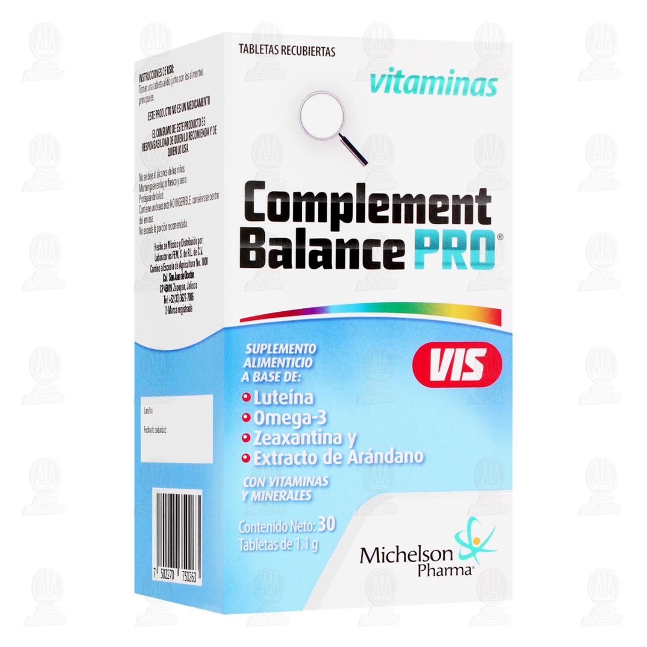 Complement Balance Pro Vis, 30 Tabletas. image number 0