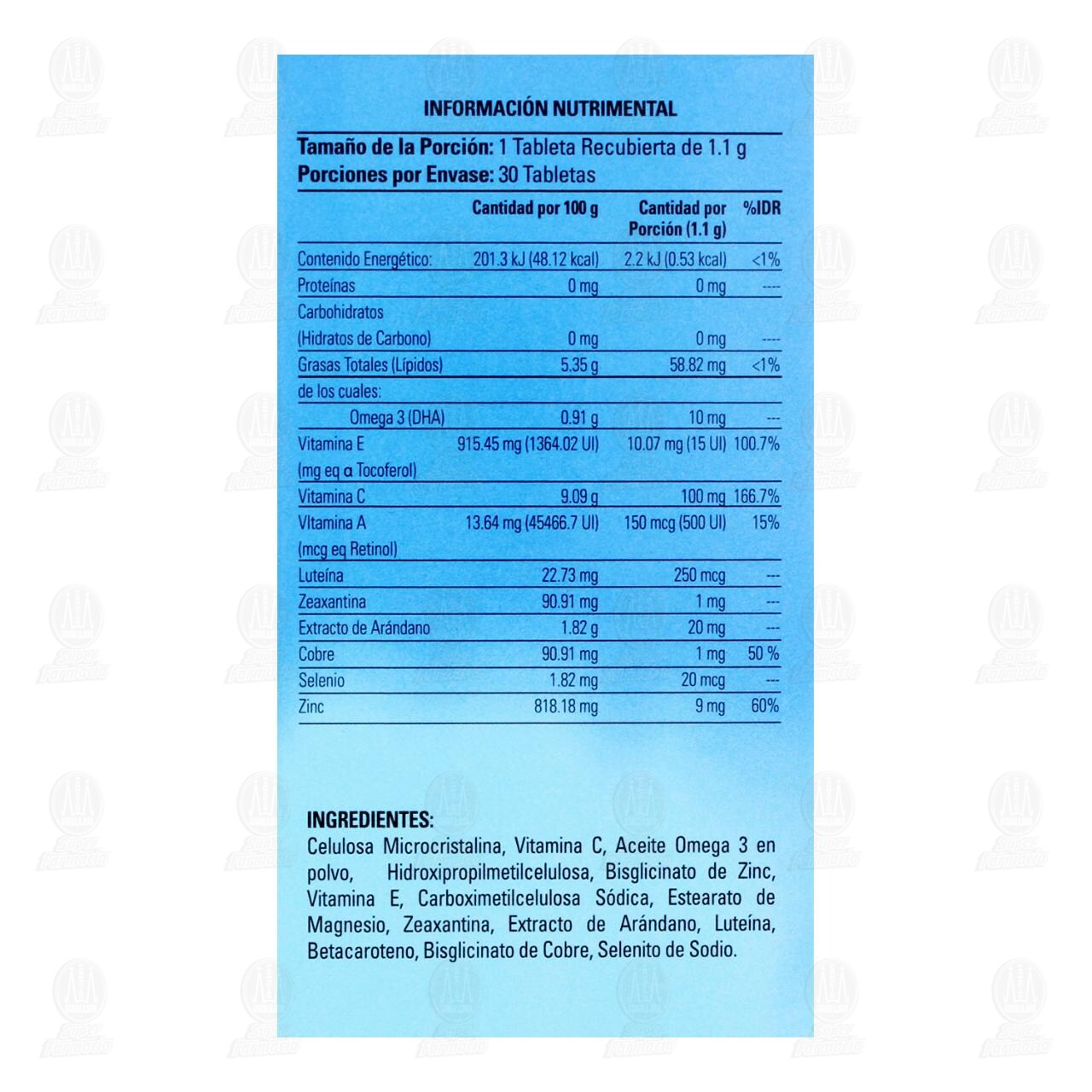 Complement Balance Pro Vis, 30 Tabletas. de COMPLEMENT BALANCE PRO ...