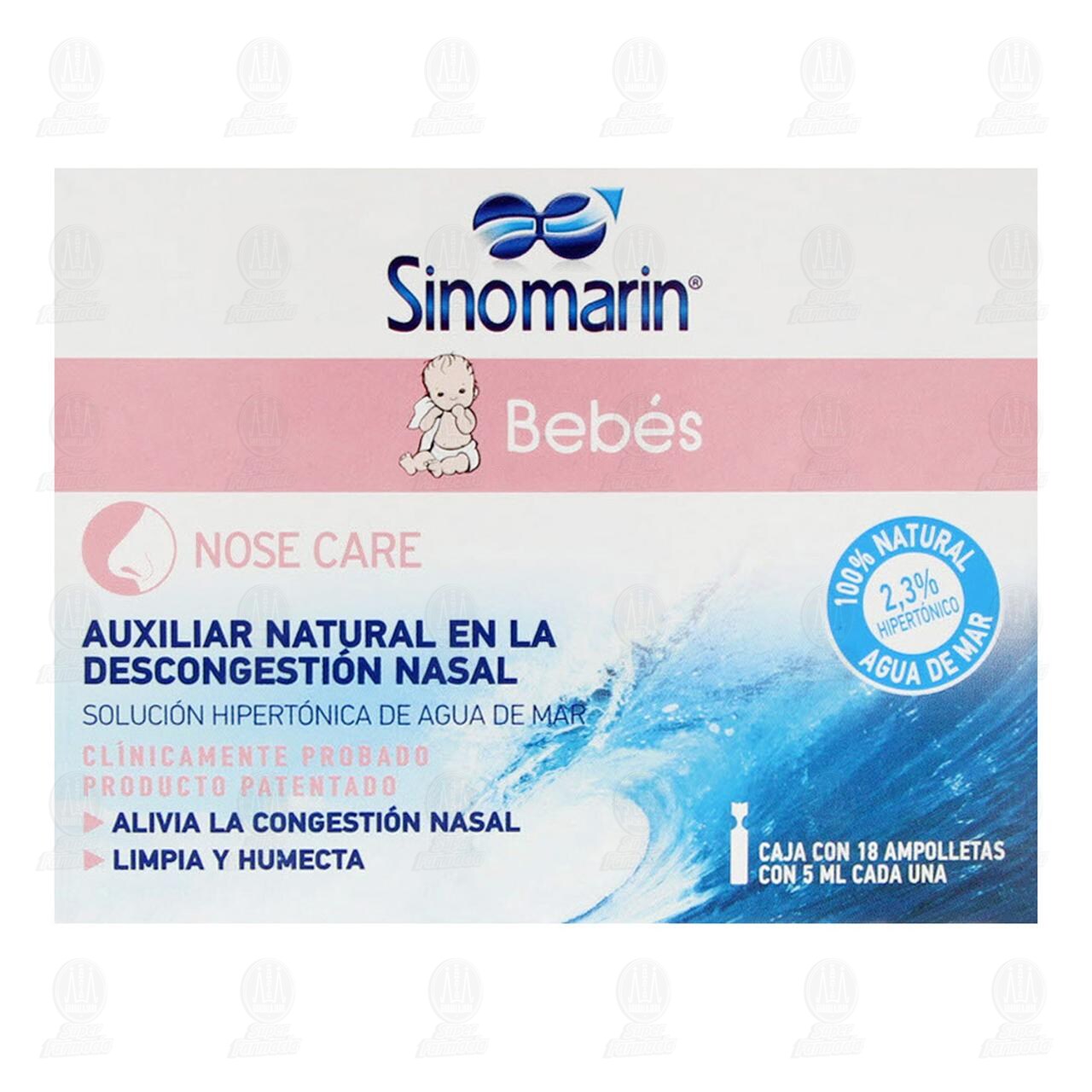 Sinomarin Bebés Solución Nasal, 18 Ampolletas. image number 1