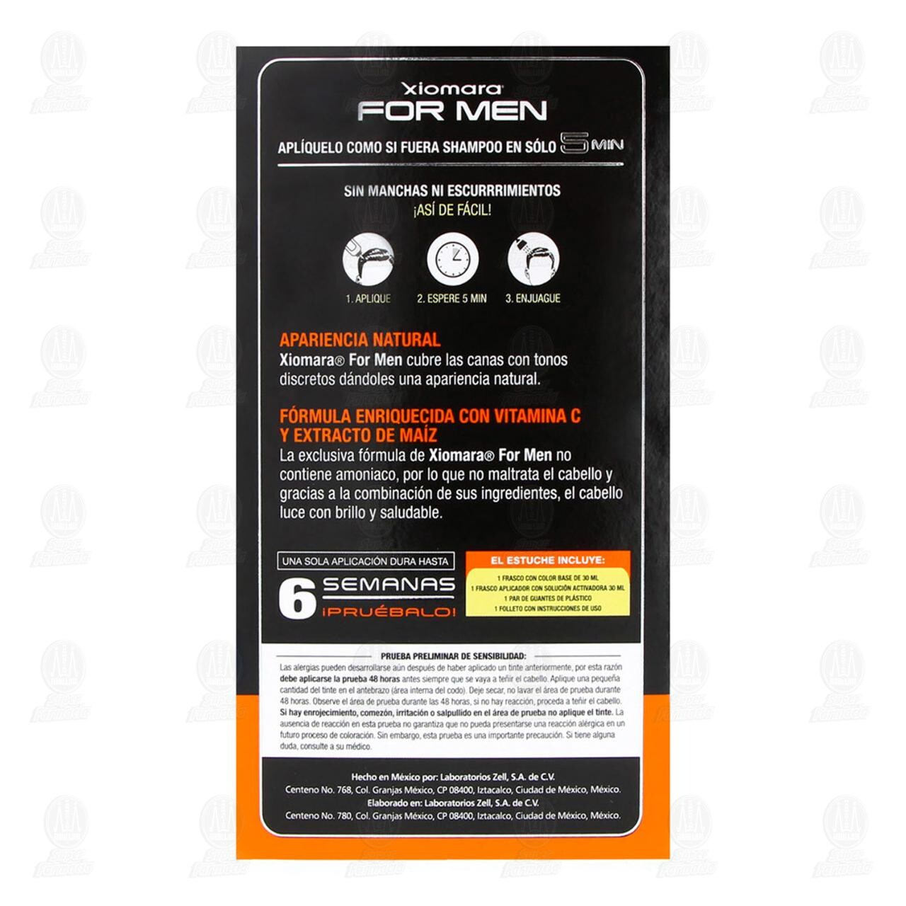 Tinte Shampoo Xiomara For Men Color Casta&ntilde;o Oscuro, 1 pz. image number 2