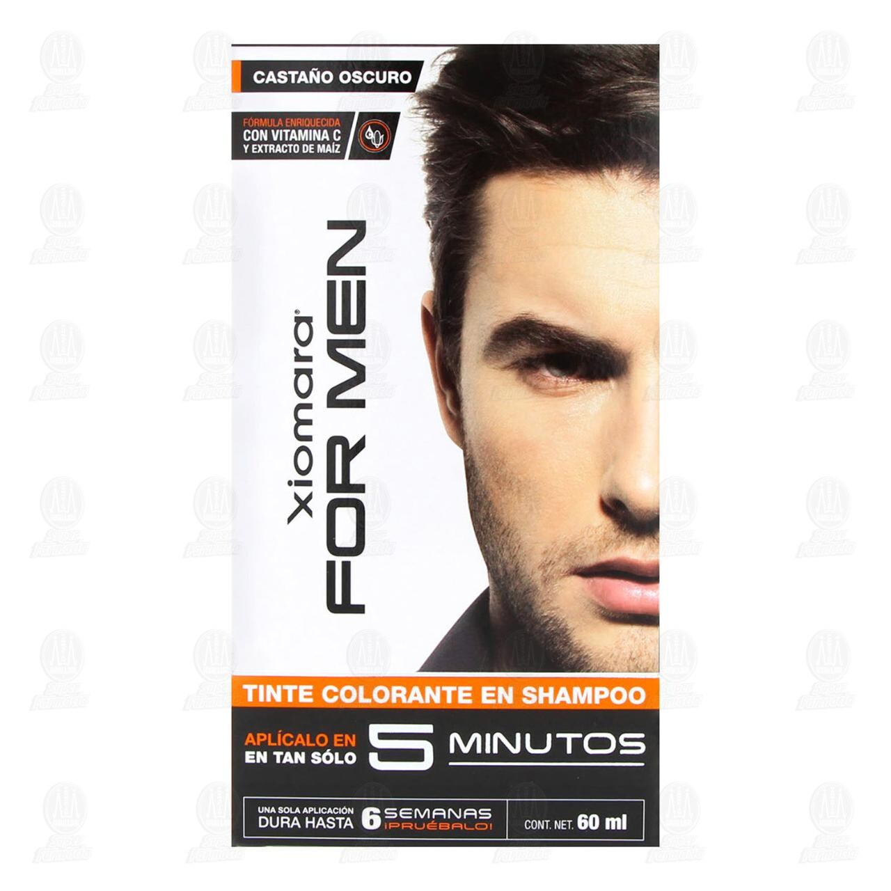 Tinte Shampoo Xiomara For Men Color Casta&ntilde;o Oscuro, 1 pz. image number 1