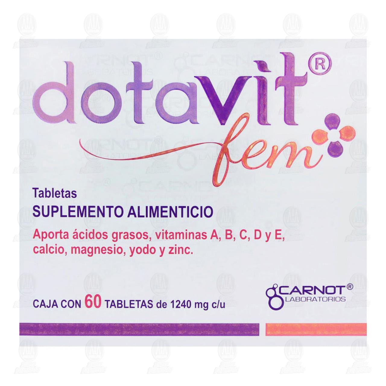 Dotavit Fem 1240 mg, 60 Tabletas. image number 1