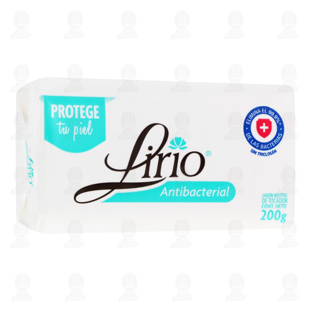 Jab&oacute;n de tocador Lirio Antibacterial, 200 gr.