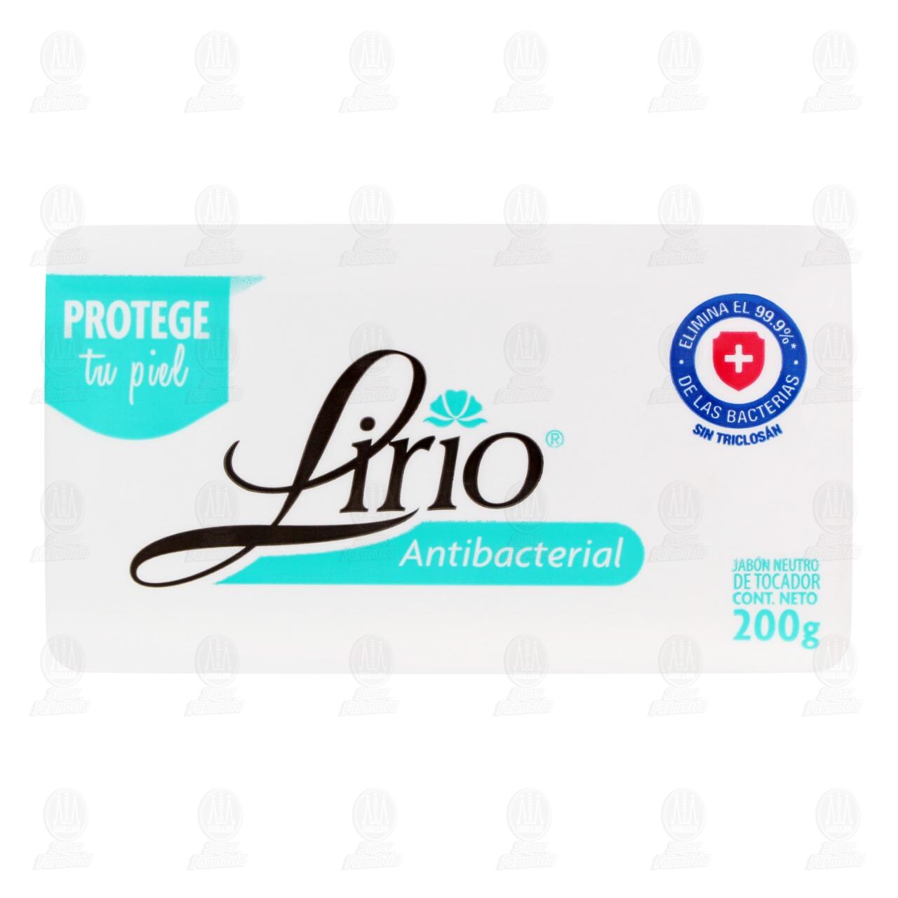 Jab&oacute;n de tocador Lirio Antibacterial, 200 gr. image number 1