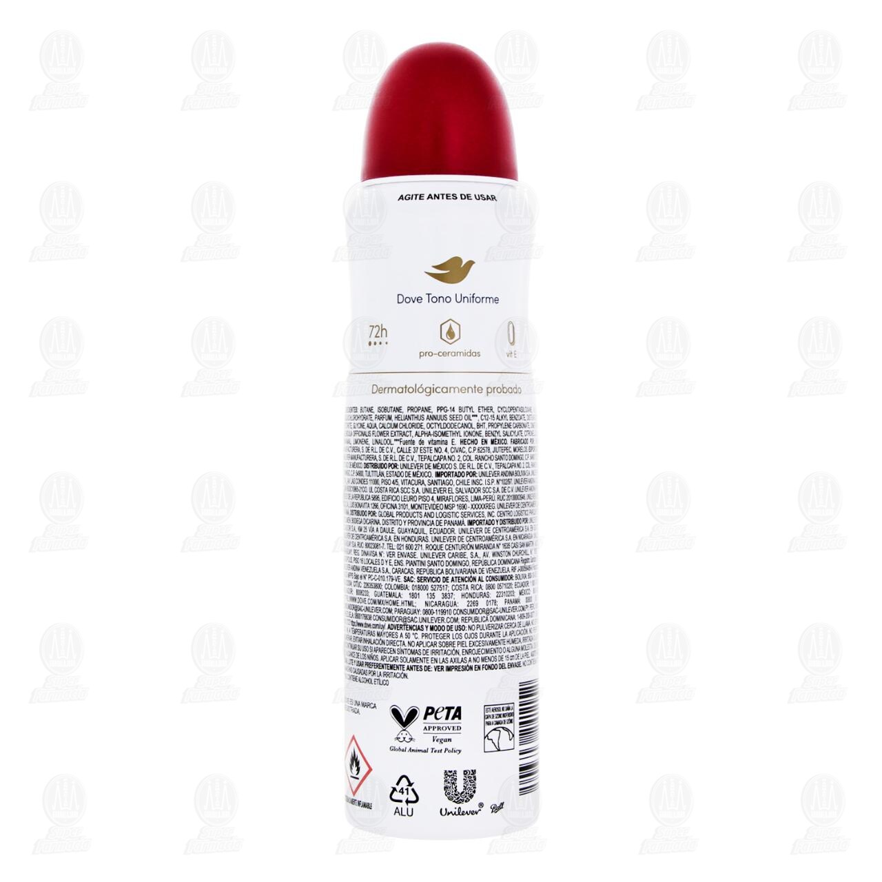 Antitranspirante Dove Tono Uniforme Cal&eacute;ndula & Peach Blossom en Aerosol, 150 ml. image number 2