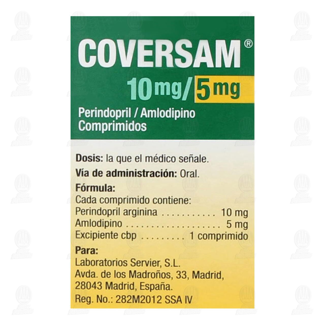 Coversam 10mg/5mg, 30 Comprimidos. image number 3