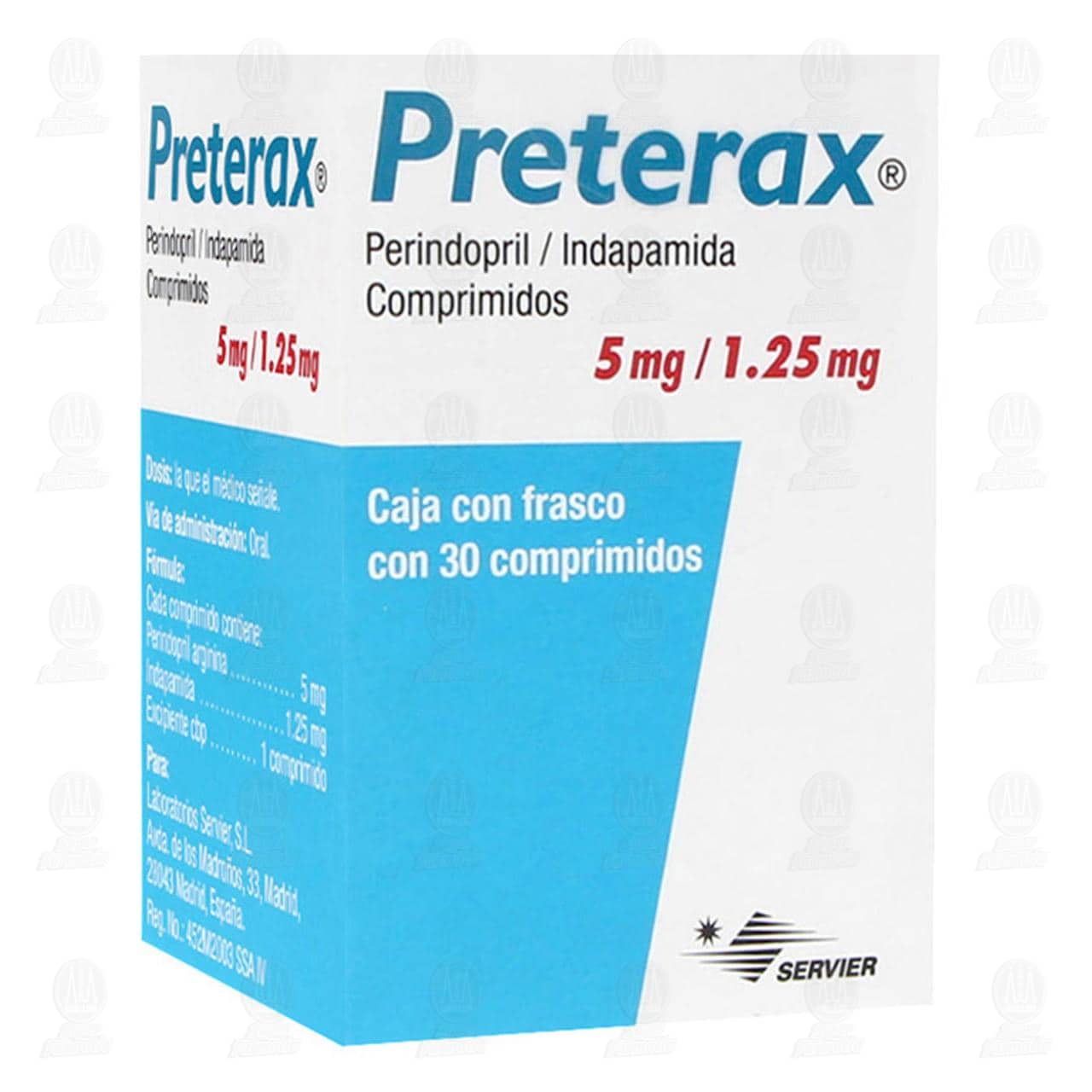 Preterax 5mg/1.25mg, 30 Comprimidos. image number 0