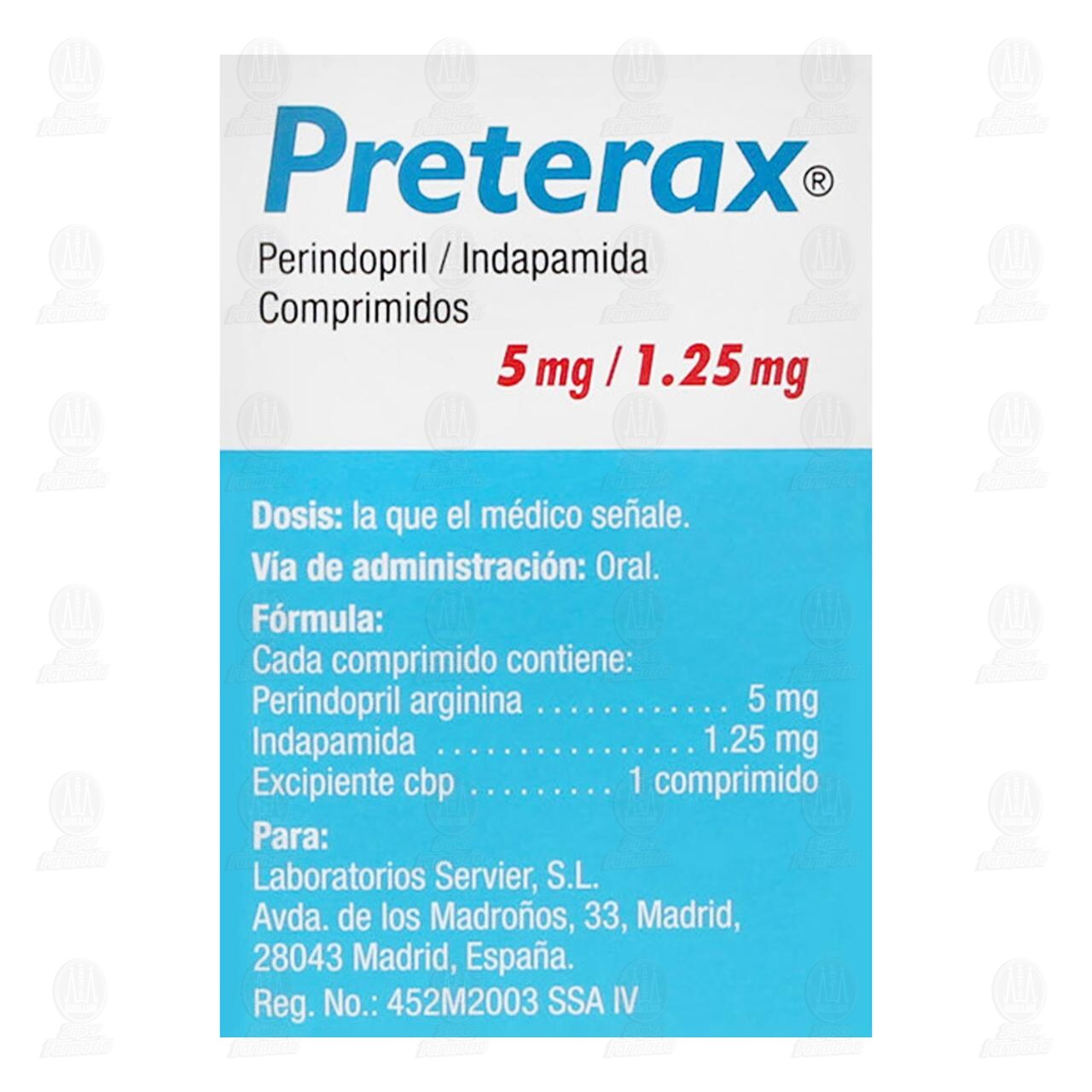 Preterax 5mg/1.25mg, 30 Comprimidos. image number 3