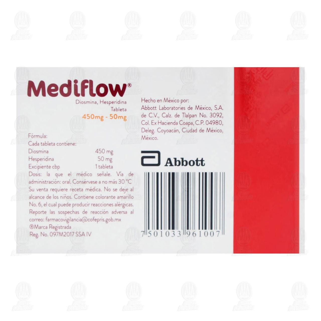 Mediflow 450mg/50mg, 20 Tabletas. image number 2