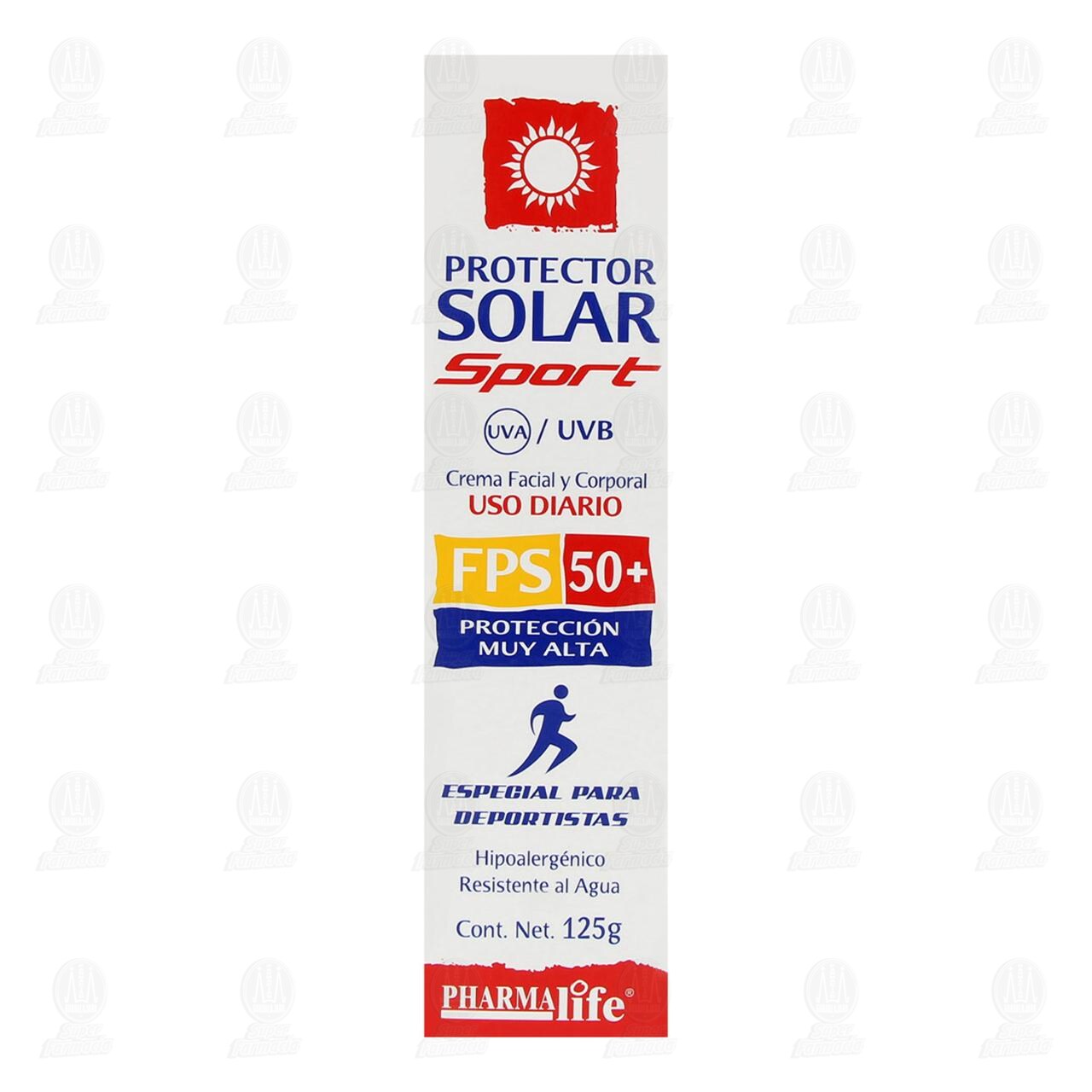 Protector Solar Sport Pharmalife Crema Facial y Corporal FPS 50, 125 gr. image number 1