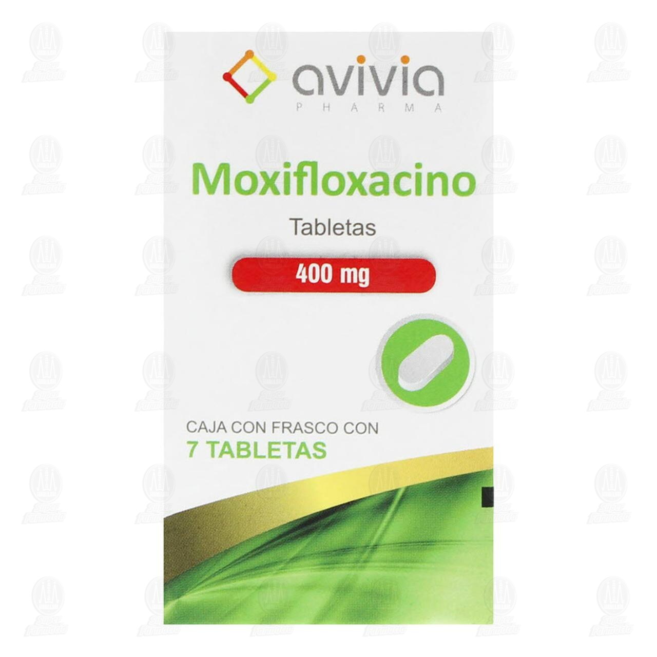 Moxifloxacino 400 mg, 7 Tabletas Avivia Pharma. image number 1